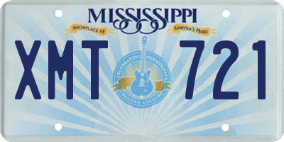 MS license plate XMT721
