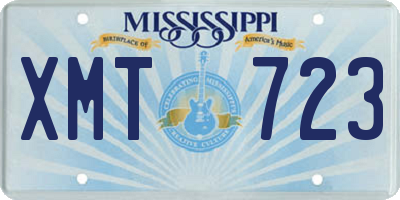 MS license plate XMT723