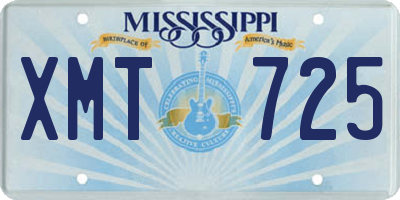 MS license plate XMT725