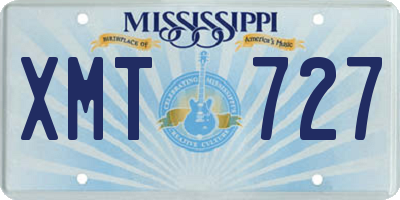 MS license plate XMT727