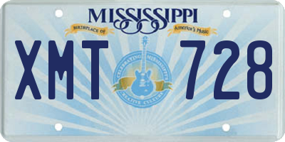 MS license plate XMT728