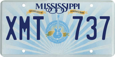 MS license plate XMT737