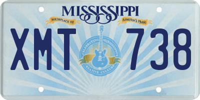 MS license plate XMT738