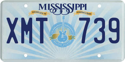 MS license plate XMT739
