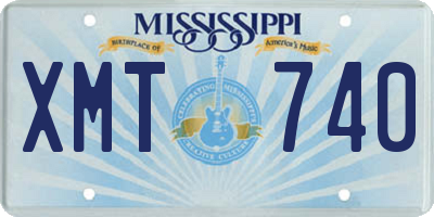 MS license plate XMT740