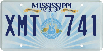 MS license plate XMT741