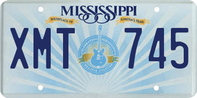 MS license plate XMT745