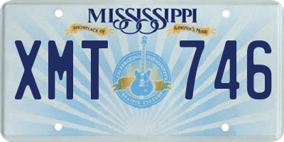 MS license plate XMT746
