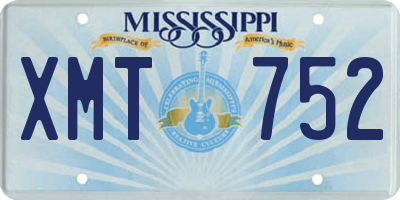 MS license plate XMT752