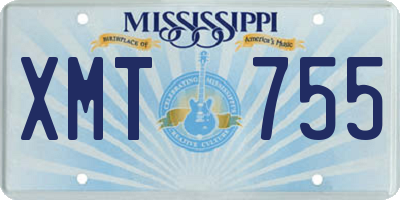 MS license plate XMT755