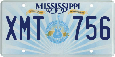 MS license plate XMT756