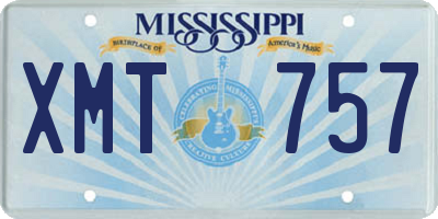 MS license plate XMT757
