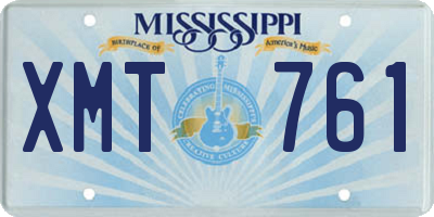 MS license plate XMT761