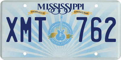 MS license plate XMT762
