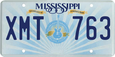 MS license plate XMT763