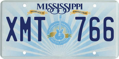 MS license plate XMT766