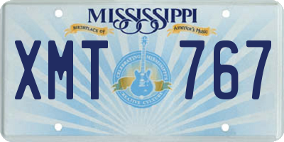 MS license plate XMT767