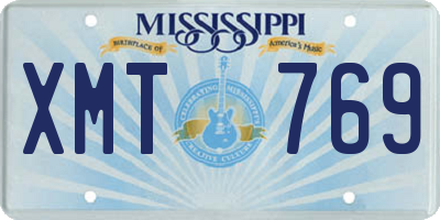 MS license plate XMT769