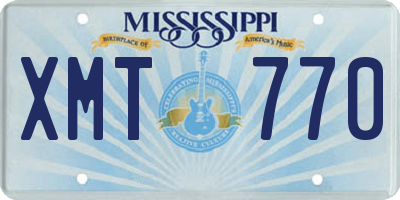 MS license plate XMT770