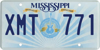 MS license plate XMT771