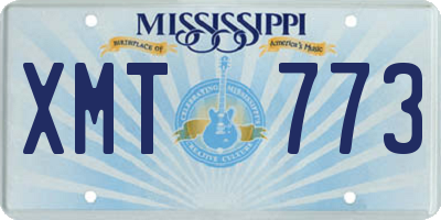 MS license plate XMT773