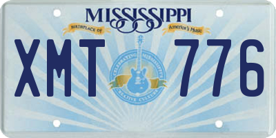 MS license plate XMT776