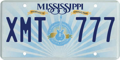 MS license plate XMT777
