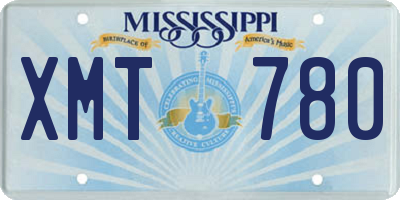 MS license plate XMT780
