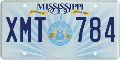 MS license plate XMT784