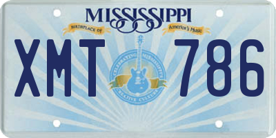 MS license plate XMT786