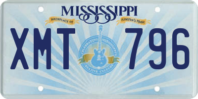 MS license plate XMT796