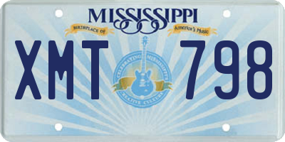 MS license plate XMT798
