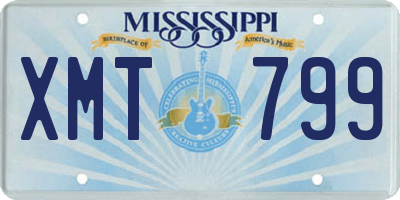 MS license plate XMT799