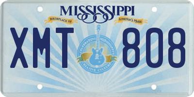 MS license plate XMT808