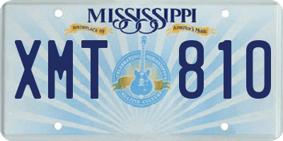 MS license plate XMT810