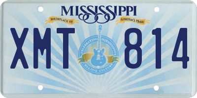 MS license plate XMT814