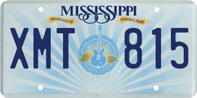 MS license plate XMT815