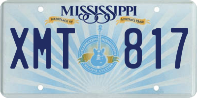 MS license plate XMT817