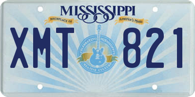MS license plate XMT821