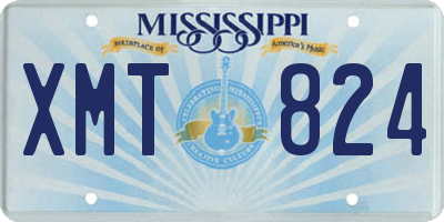 MS license plate XMT824