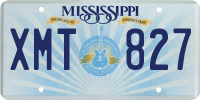 MS license plate XMT827