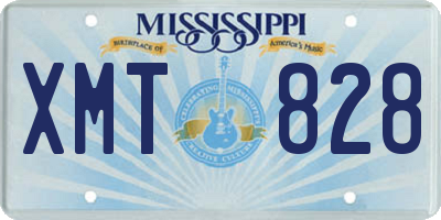 MS license plate XMT828