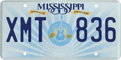 MS license plate XMT836