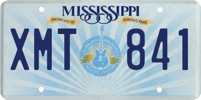 MS license plate XMT841