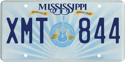 MS license plate XMT844
