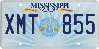 MS license plate XMT855