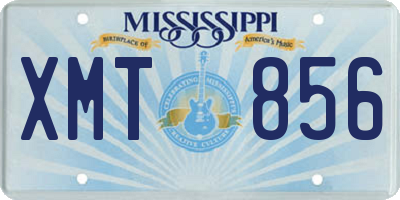 MS license plate XMT856