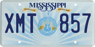 MS license plate XMT857