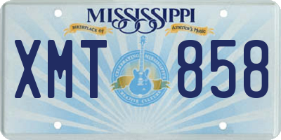 MS license plate XMT858