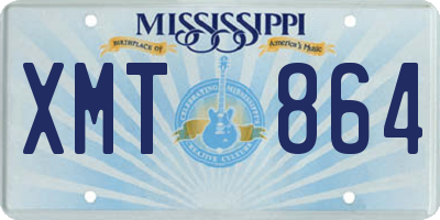 MS license plate XMT864